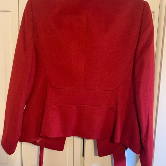 Valentino Cashmere Wool Red Tie Blazer Jacket - Picture 10 of 11